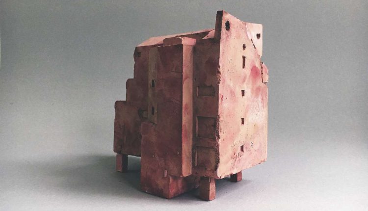 pink cement model _chubby cat house