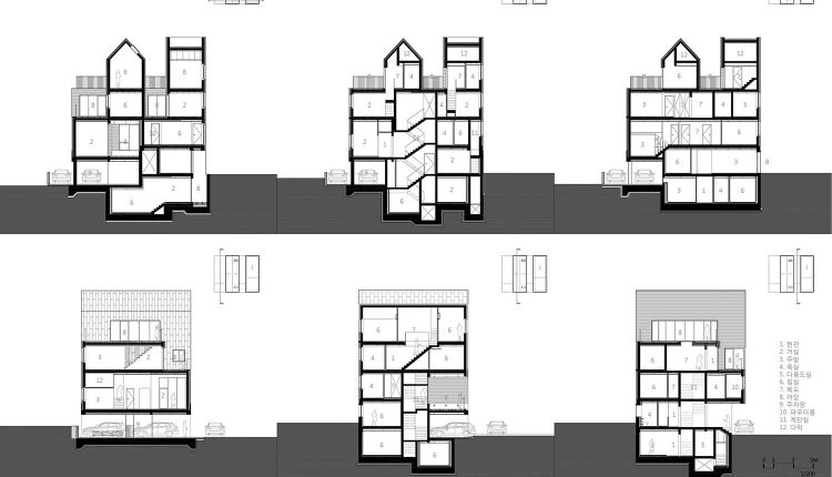 studiofoma 스튜디오포마 – Multiplex Housing in Banpo_section