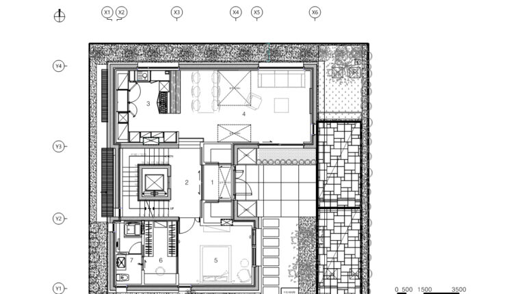architects601-concrete house plan 1F
